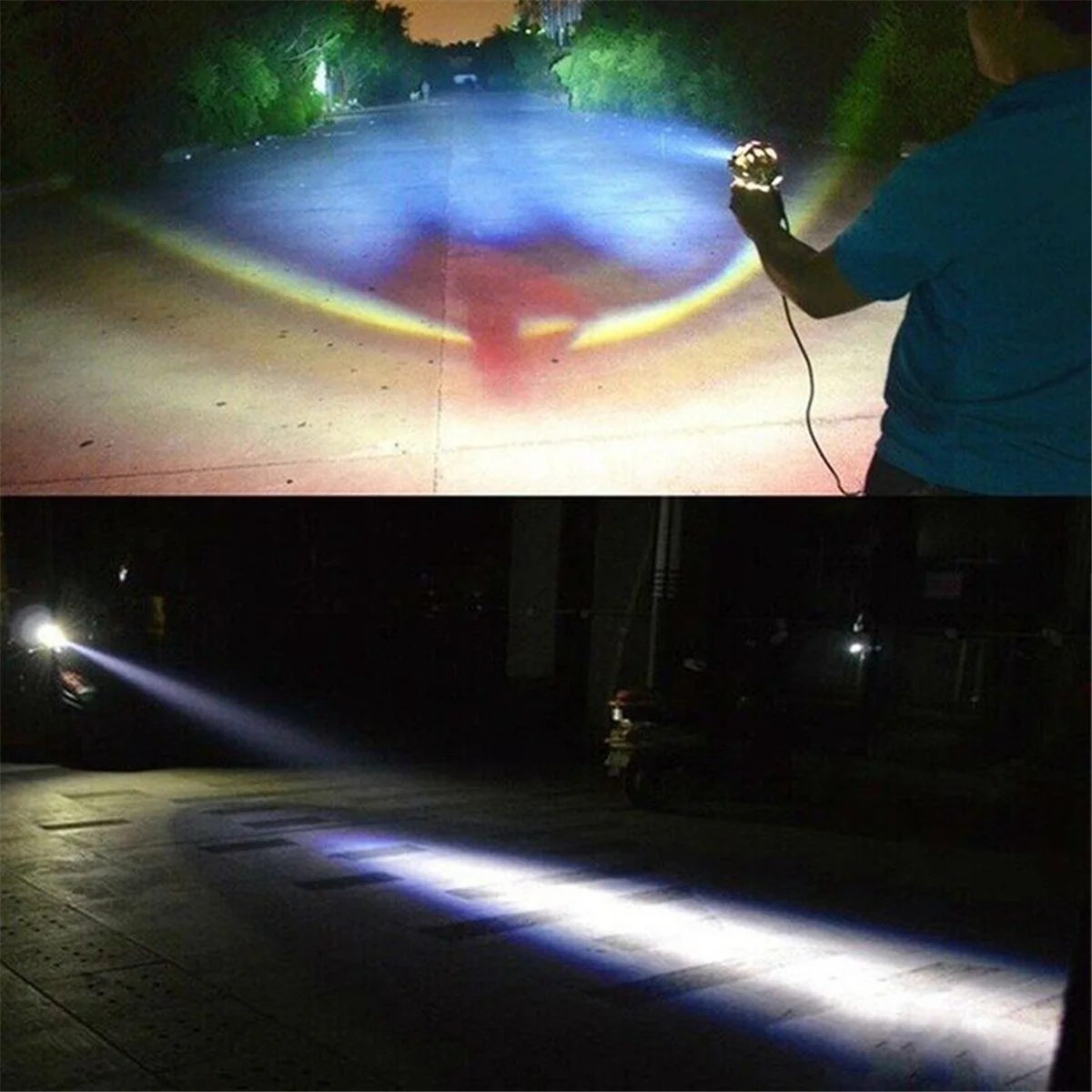 T36C U7 سكوتر كهربائي LED الأضواء تسليط الضوء على وامض عيون الملاك دراجة نارية مصباح ليد ل سكوتر كهربائي إعادة تشكيل أ #5