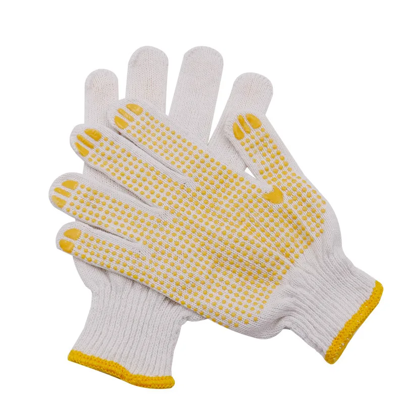 Breathable Driving Mountaineering Non-slip Wear-resistant PVC Dotted Gloves Glued Protective Gloves