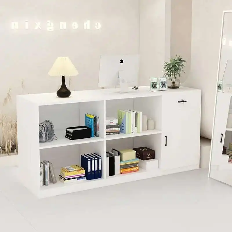 

Simple Modern Reception Desk Nordic Originality Design Coffee Shop Counter Beauty Salon Table Office Furniture Giriş Masası FYRD