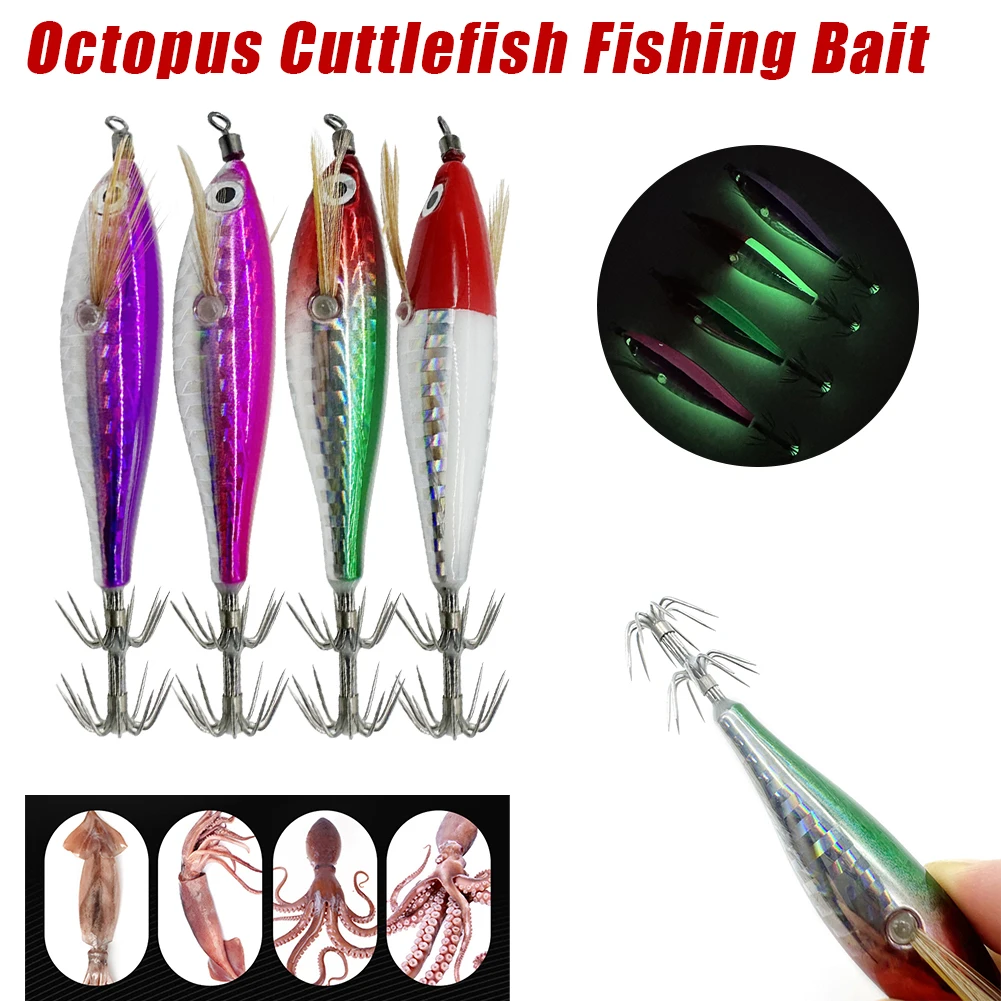 

5/10/15/20 шт. деревянная приманка для креветок 5,5 г лазерная светящаяся плавающая приманка Egi крючки для кальмара для осьминога, каракатицы, рыболовные приманки