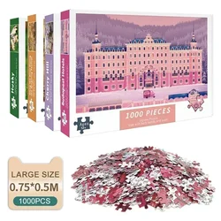 75*50CM Adult 1000 Pieces Paper Jigsaw Puzzle Lovely Cure High Difficulty Decompression Puzzle Birthday Gift Educational Toy