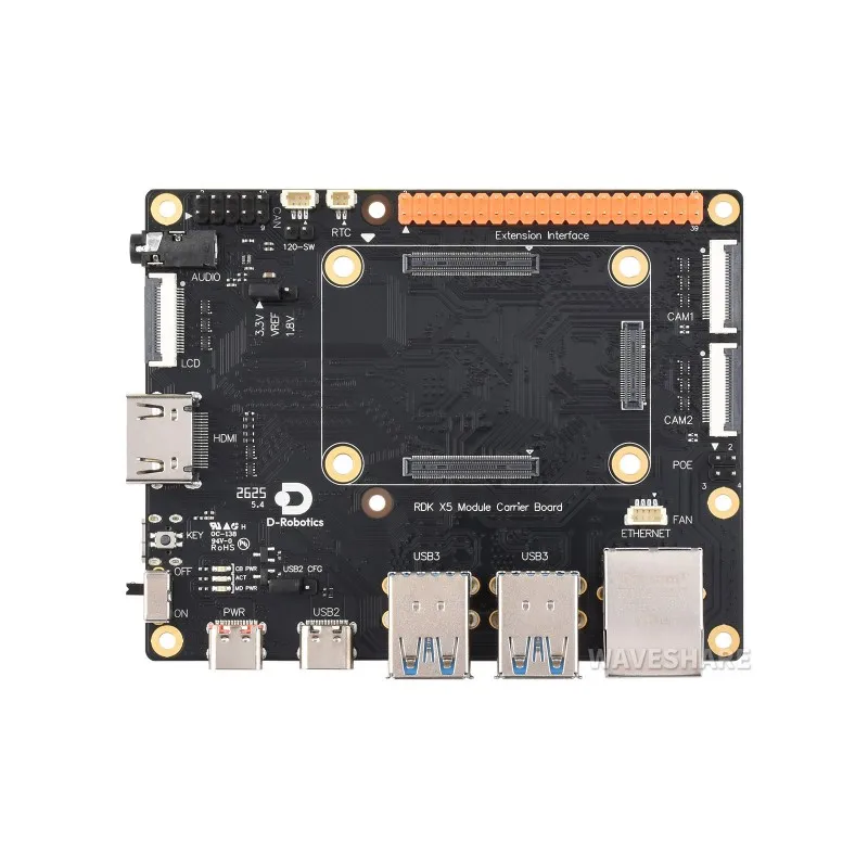 Official D-Robotics RDK X5 MD Carrier Board Expansion Baseboard For All RDK X5 MD Module Variants AI Dev Kit view 3