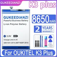 GUKEEDIANZI K 3 Plus 8650mAh Replacement Battery 8650mAh For OUKITEL K3 Plus K3Plus Batteria + Free Tools