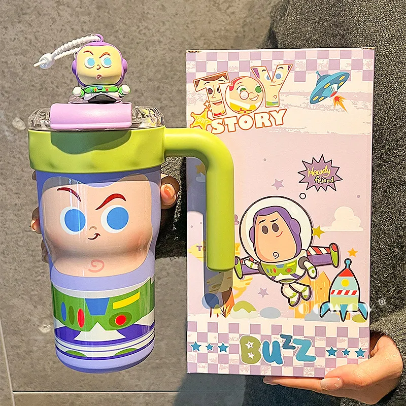 

Toy Story Large Capacity Insulated Tumbler Aesthetic Ice Cup With Handle Straw For Women Summer Iced Tea Birthday Gift