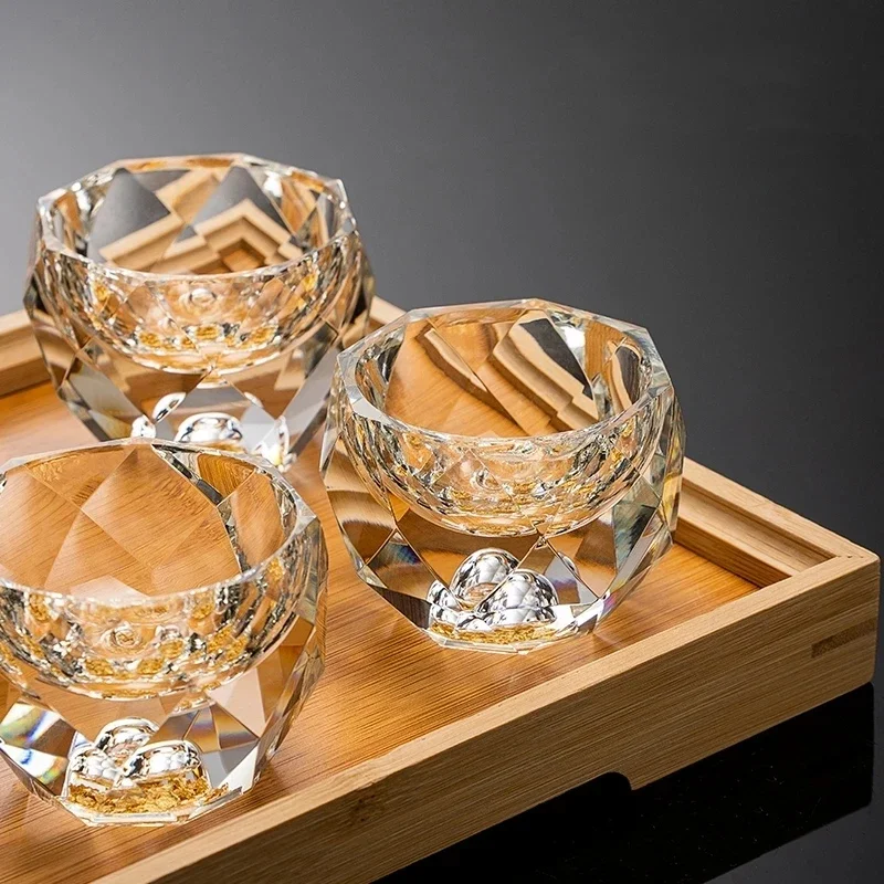 50ml Luxus-Kristall-Schnapsglas, Doppelboden-Glasbecher mit Goldfolie für Wodka, Sake, Likör, Bar-Tee & Wein – Detail 6