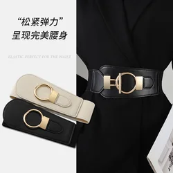 Waist wrap Ladies embellished suit coat All-in-one elastic elastic no-punch sweater belt wide retro fashion belt