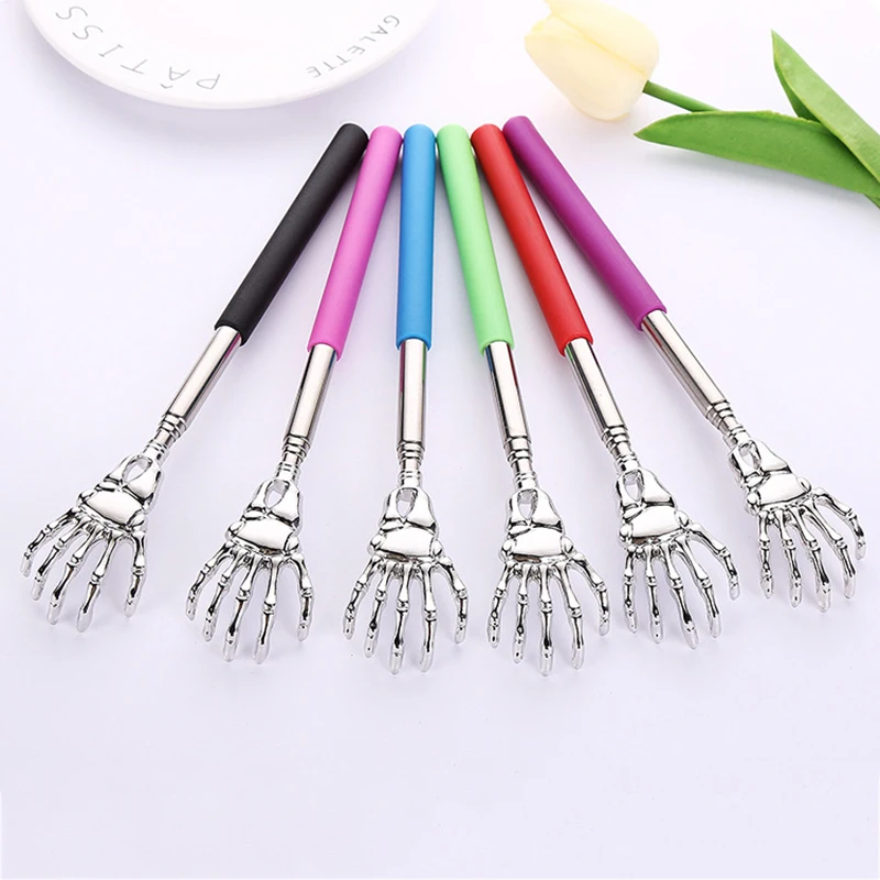 Stainless Steel Back Scratcher Telescopic Scratching Back Scratcher Massager Scraper Extendable Telescoping Itch Health Hackle