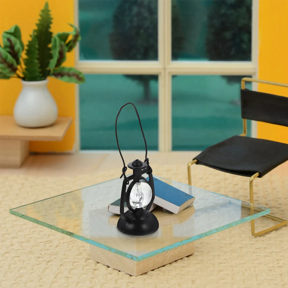 

20 Pcs Lantern Mini Dollhouse Lanterns for Crafts Small Accessories Lamps and Decorative Oil Black