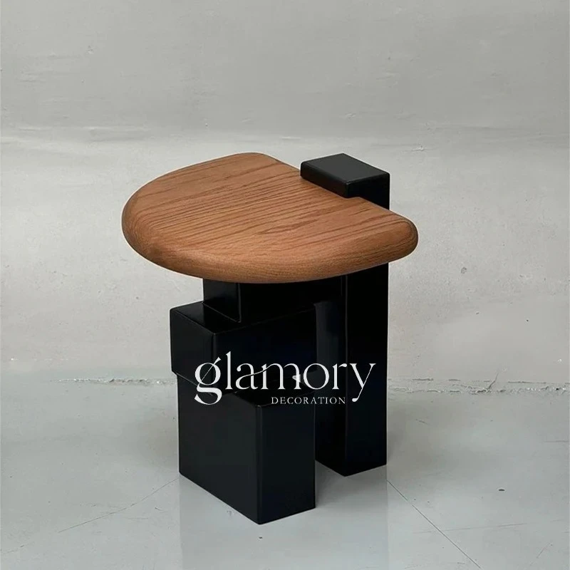 

Solid wood edge table, art casual coffee table edge table, household small ash wood