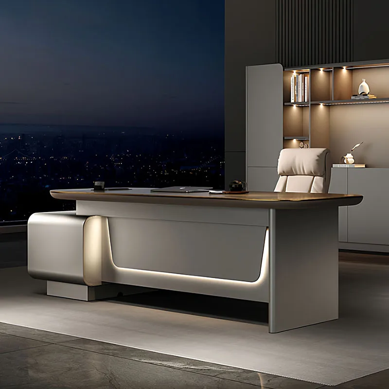 Standing Gaming Office Desk Aesthetic Minimalist Multifunctional Office Desk Nordic Storage Mesa Ordenador Lounge Furniture