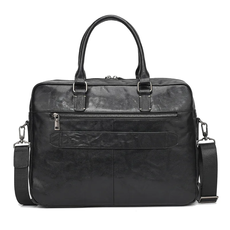 2025 New Handbag Genuine Messenger Bag Leather High-end Business Briefcase Premium Feel Men's Top Layer Cowhide Laptop Bag