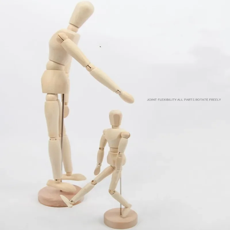 Figurines à main en bois, modèle de dessin à articulations rotatives, croquis, Mannequin miniature, décoration de bureau, maison, salle de bureau