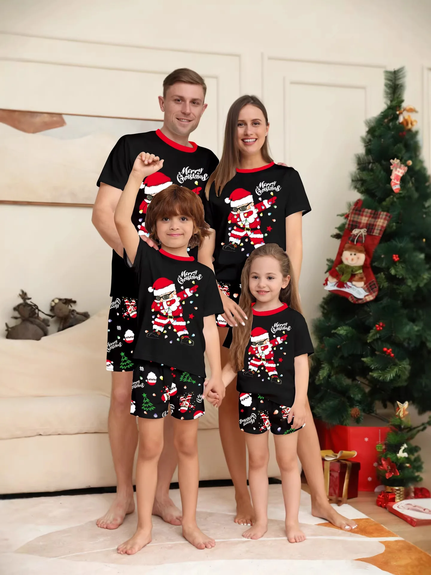 Baby Clothing Night - Weihnachtsthema Familien-Pyjama-Set für Erwachsene, Babys und