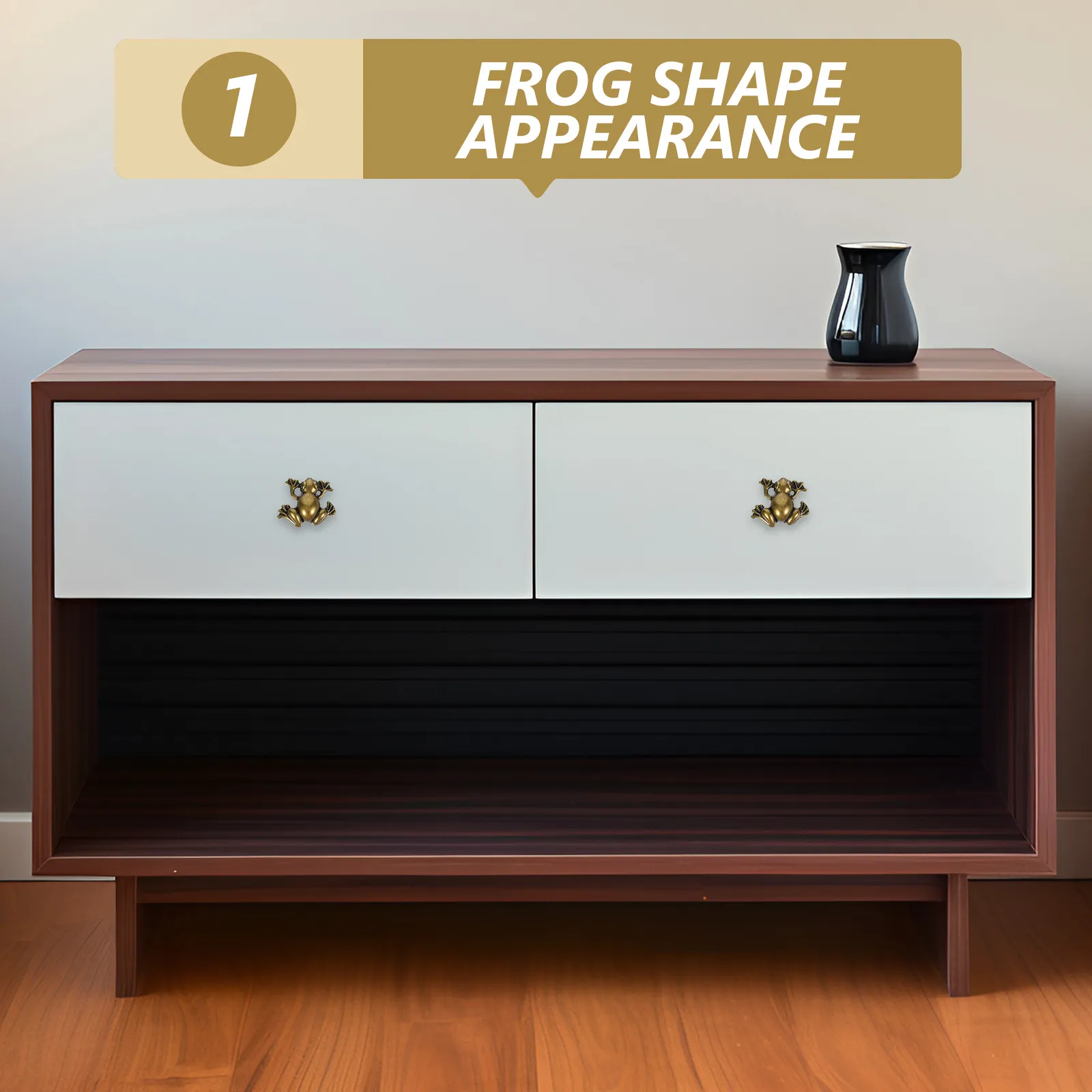 Frog Shaped Cabinet Handle Wardrobe Door Pull Drawer Knob for Bedroom Kitchen Dresser Animal Theme Cute Decorative Metal