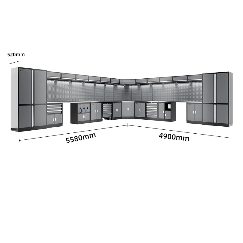 Heavy Duty Workbench DIY โรงรถกล่องเครื่องมือได้อย่างอิสระ Workbench Organizer Multi-Functional Workbench