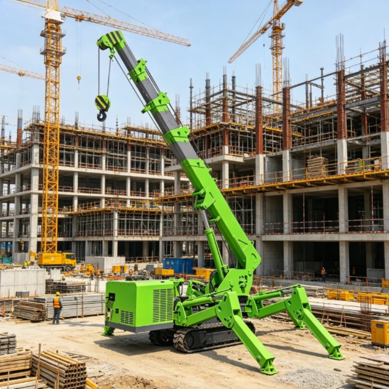 Customized Oil-electric Spider Crawler Crane 2 3 5 8 10 12 Ton Telescopic Boom Small Hydraulic Mini Spider Crane