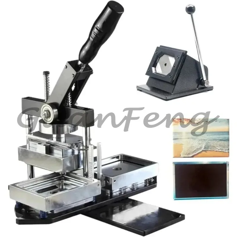 80X53mm/90x65mm rectangular badge making machine