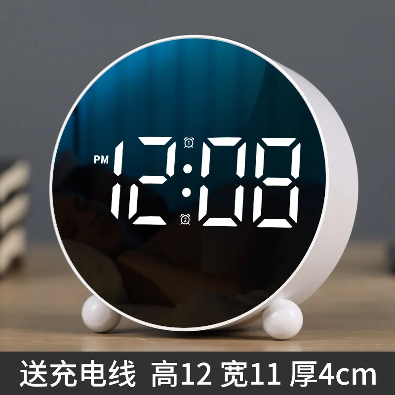 

Home & GardenClock New creative alarm clock simple electronic clock LED clock home bedside clock temperature clock plastic clock