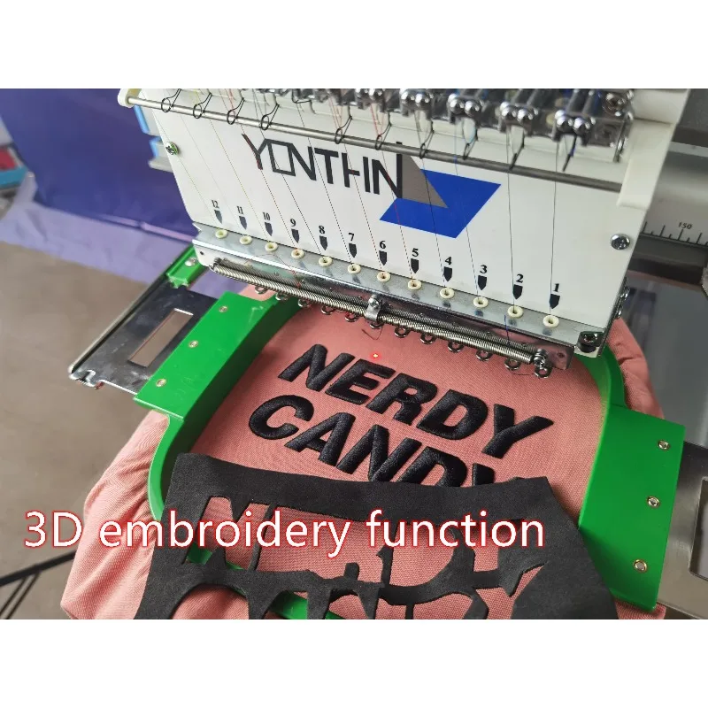 Customized Automatic Computerized Single Head Cap Embroidery Machine 350x500mm Embroidery Area 1200 RPM Home Use New Motor Auto