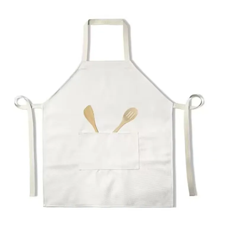 Fashion Sublimation Blank Kitchen Cooking Kids Apron Sleeveless Cotton Linen Home Cleaning Tools for Custom Printing Logo