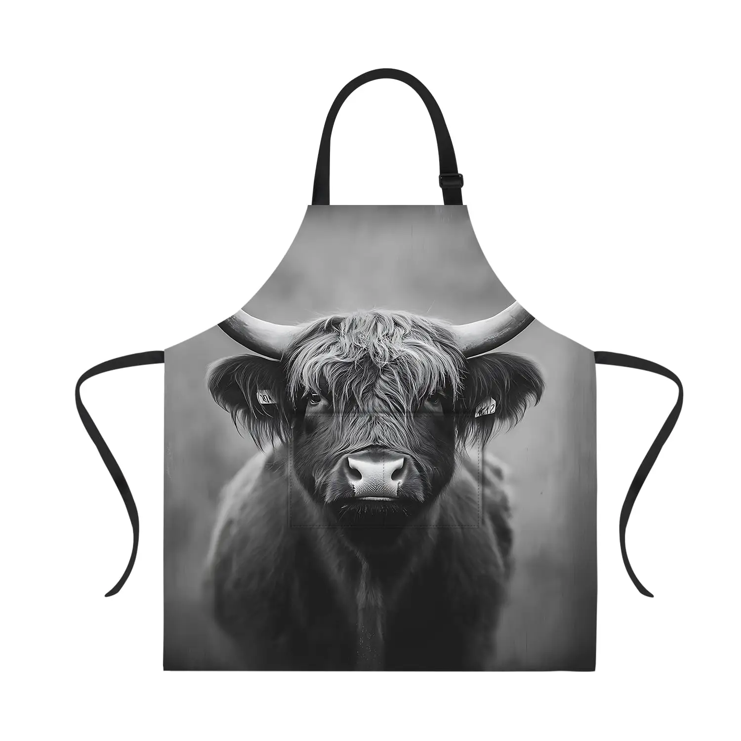 

Funny Apron Cow Apron for Women Men with Pockets, Adjustable Kitchen Chef Aprons for Cooking Cute Apron