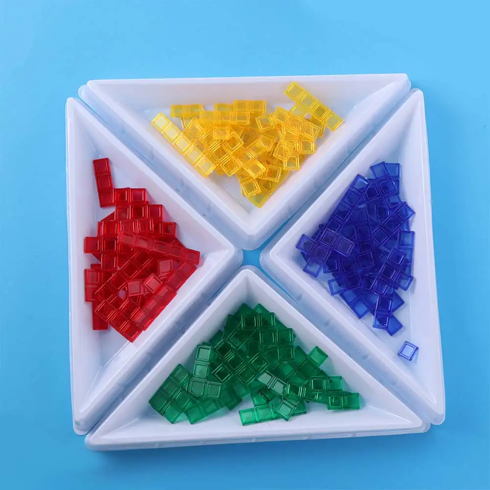 Juego de mesa Blokus de plástico, educación temprana, juego de cuadrados de colores multiusos, aprendizaje, rompecabezas portátil, tablero de estrategia