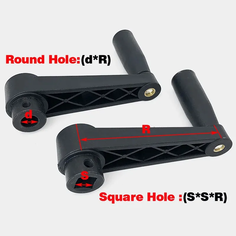 Quick Operation Rocker Handle Ergonomic Design for Machine Tools and Valve Control Square Round Hole