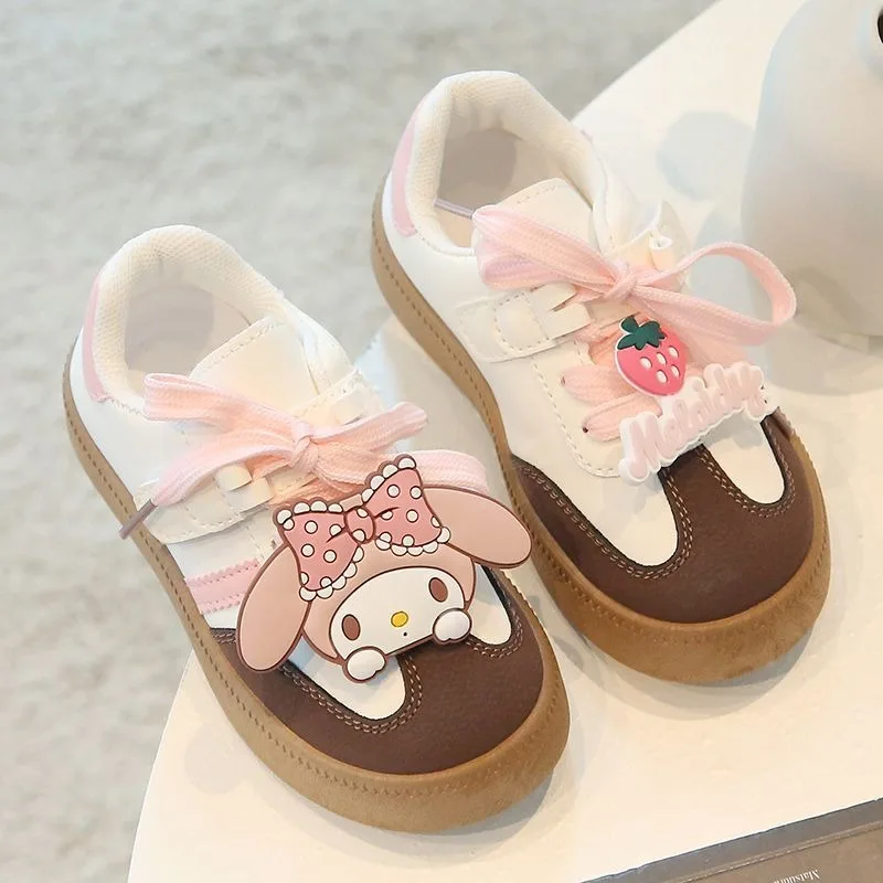 새로운 쿠로미 마이멜로디 애니메이션 귀여운 산리오 인싸템 패션 캐주얼 보드화 귀여운 아동 스포츠 스니커즈 사랑스러운 어린이 선물