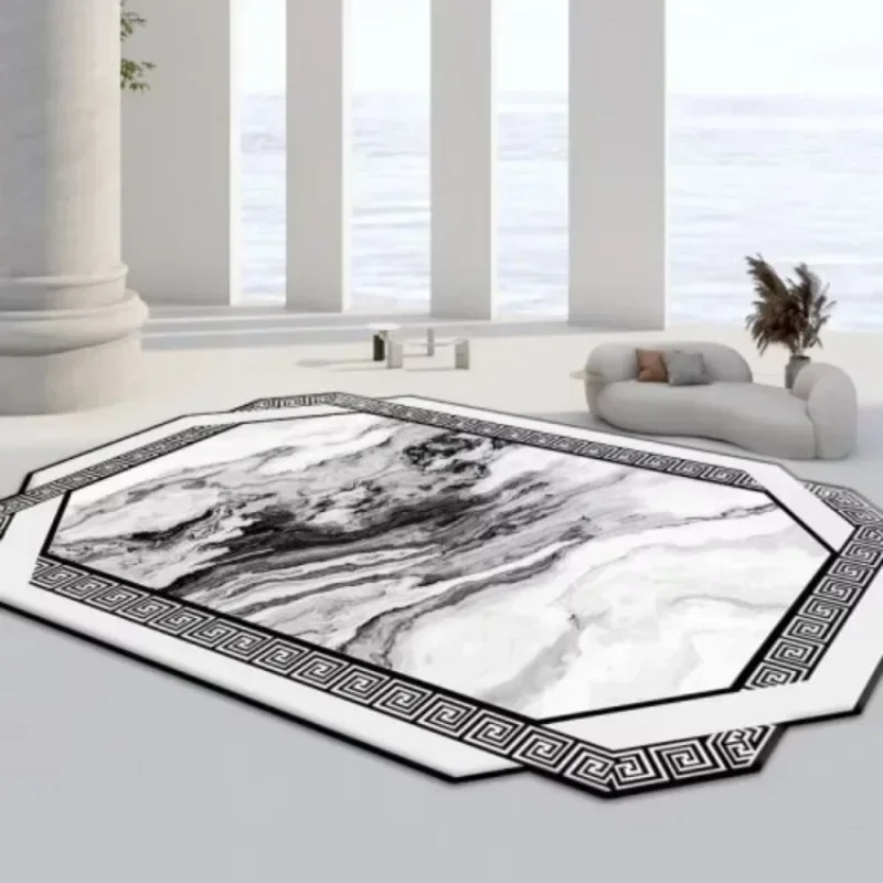 

Marble Decorate Living Room Carpet Advanced Bedroom Bedside Soft Floor Mat Cloakroom Area Coffee Table Plush Rug Ковер Tapis 러그