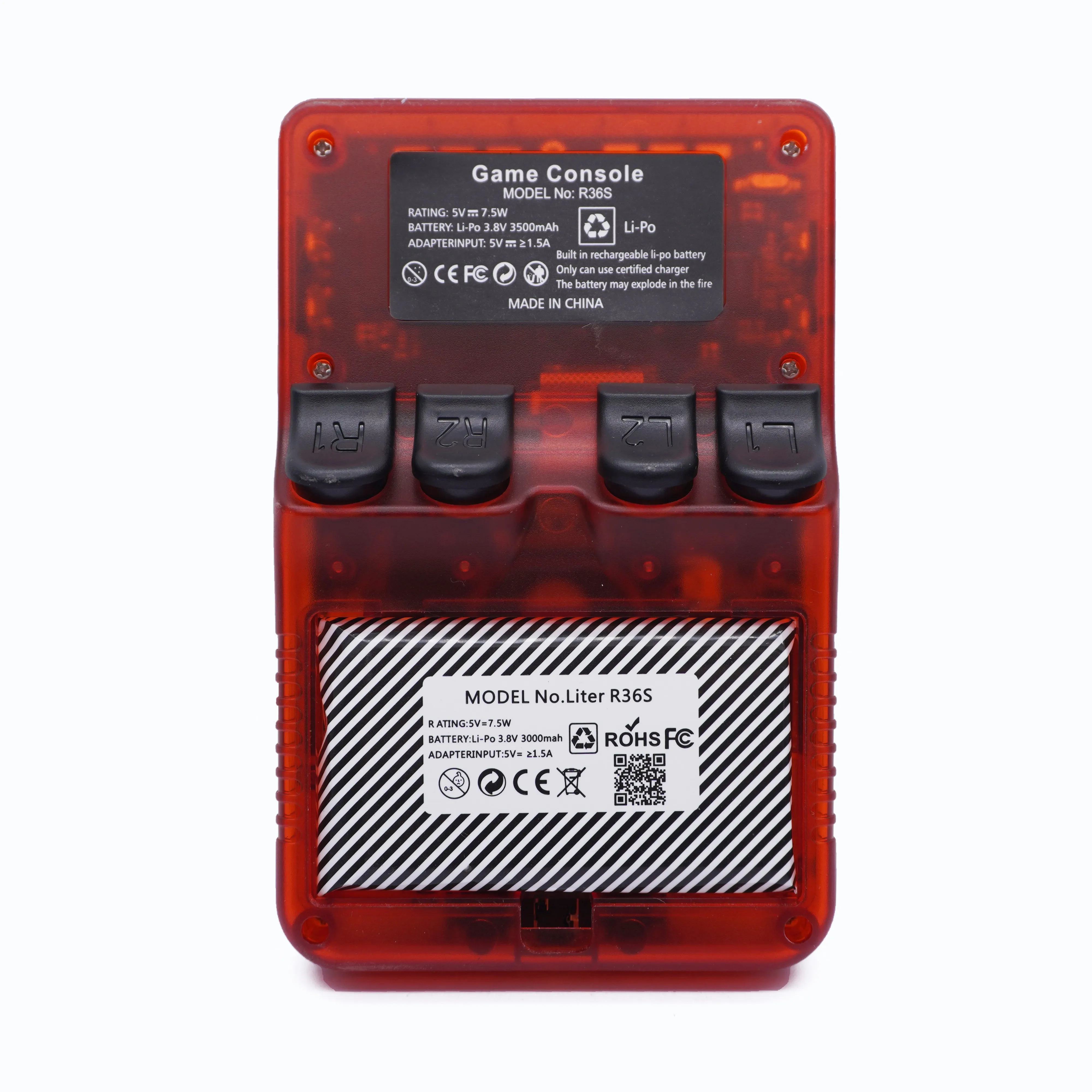 R36S  3.7V 3000mAh  For Open source console R36S Game machine battery