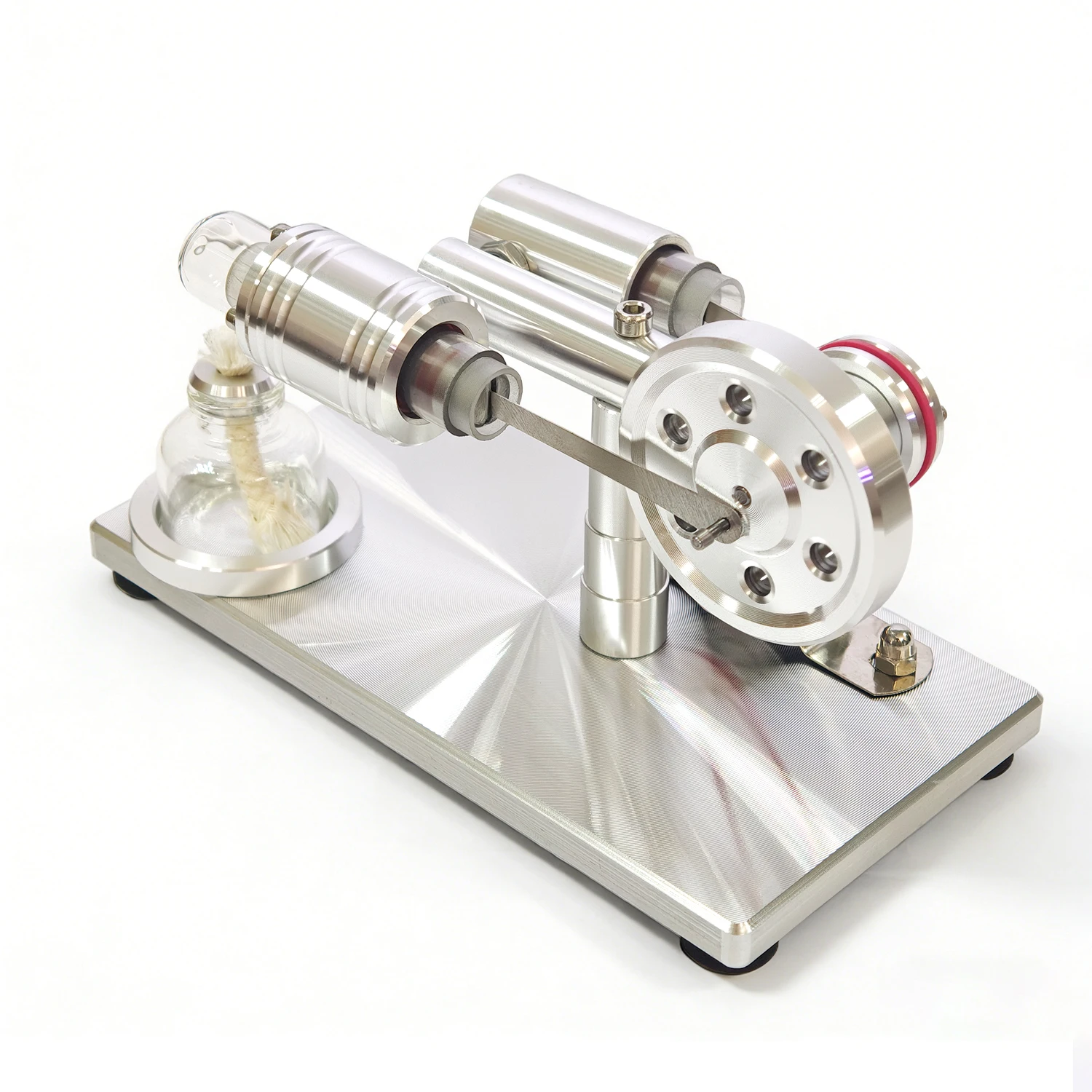 Modelo de generador Stirling de un solo cilindro, motor de combustión externa, modelo de motor de vapor, adorno de juguete, motor Stirling de alta potencia