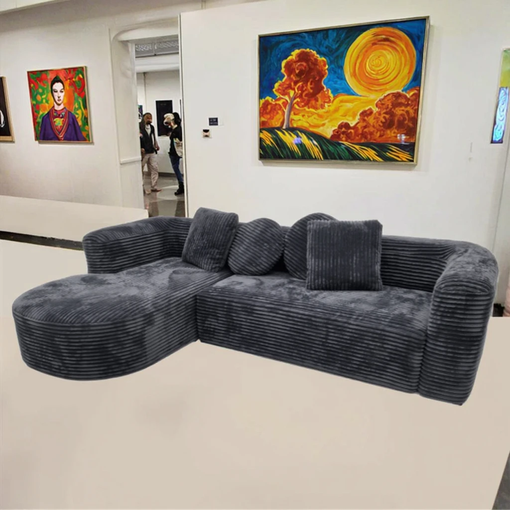 Set Furniture Couches Modern Lounge for Living Room Furniture New Design Vacuum Packing Compressed l Shape Compressed Sofa