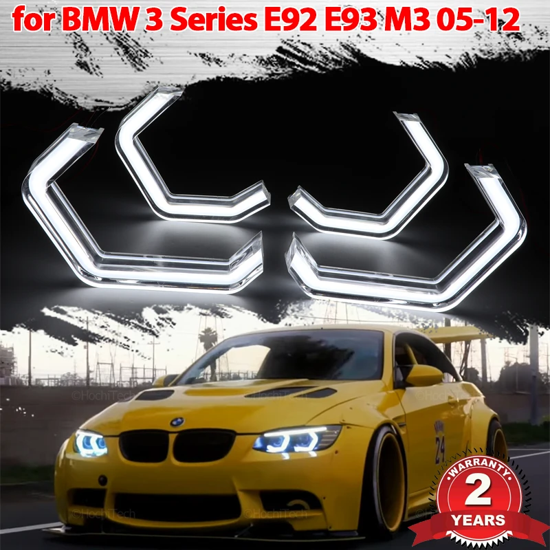 

for BMW 3 series E92 E93 M3 316i 318i 320i 320si 323i 325i 328i 330i 335i M4 Iconic Style LED Crystal Angel Eye Kit Eyes Kits