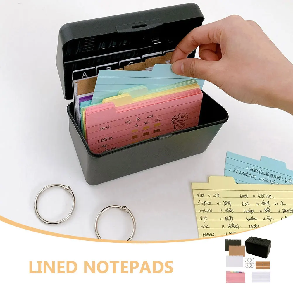 Set organizer per carte Scatola portaoggetti per quaderni a righe Carta resistente all'inchiostro Studenti Insegnanti Professionisti
