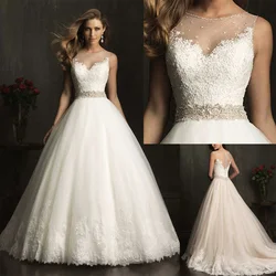 New Vestidos de Novia Vintage Ball Gown Tulle Wedding Dress 2020 Princess Quality Lace Wedding Bride Dress