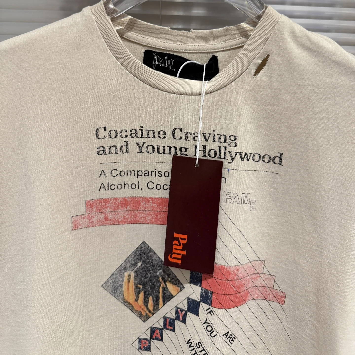 

Футболка унисекс 2026ss Hole Paly из плотной ткани с эффектом потертости, высокое качество