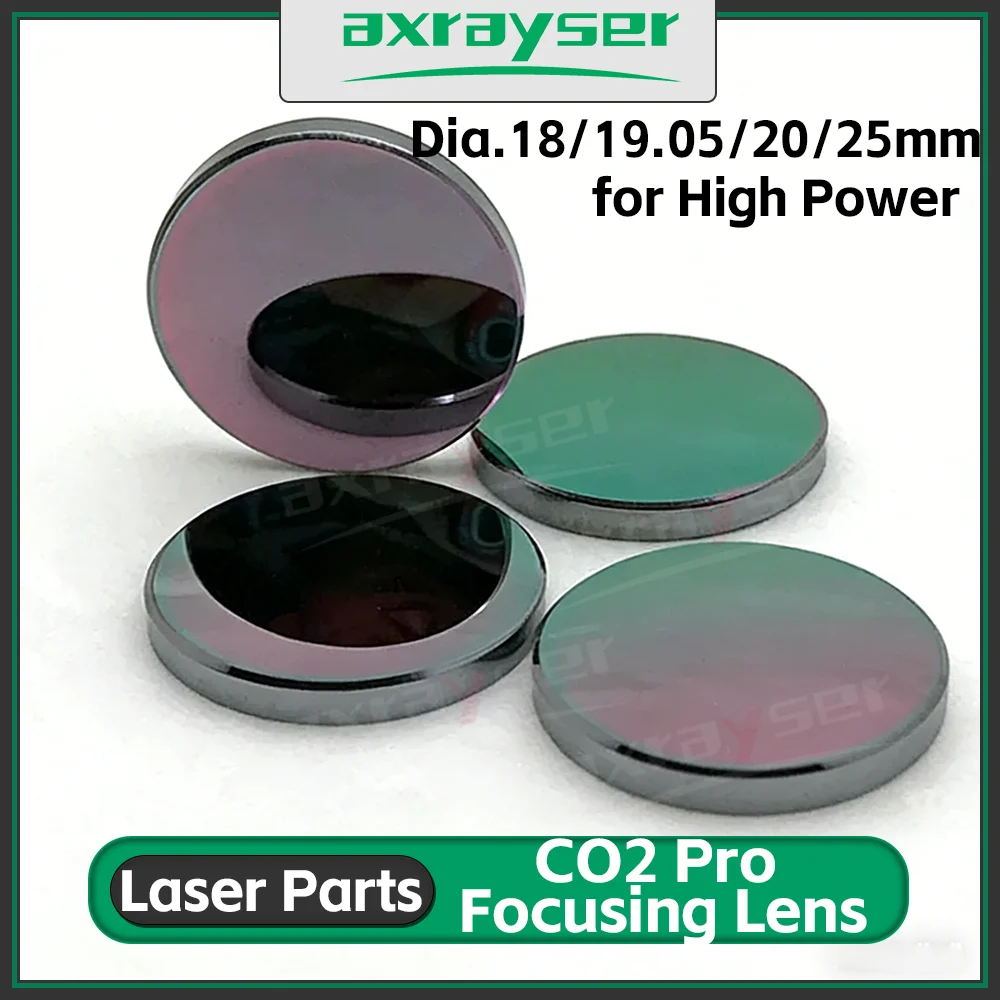 

CO2 Laser Focusing Lens High Power Focus Lens Pro Dia.18 19.05 20mm FL38.1 50.8 63.5mm for Laser Engraving Cutting
