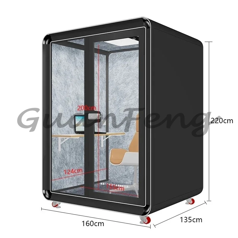 مستودع منزلي صامت عازل للصوت، خزانة كشك الهاتف، غرفة ممارسة الأغنية، استوديو تسجيل متنقل، داخلي صغير #5