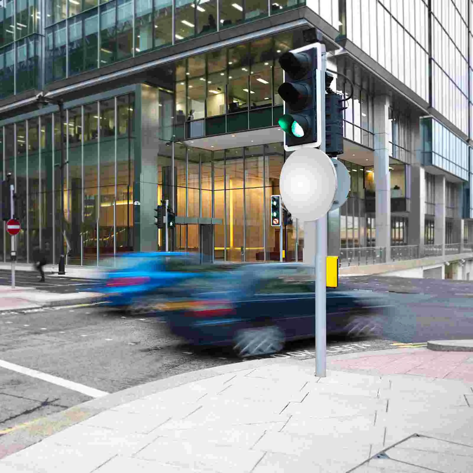 Miroir Convexe de Sécurité à Grand Angle pour Parking, Éclairage Solaires d'Angle Mort, de la Route, des Coins d'Extérieur, de la Circulation, d'Aide au Garage