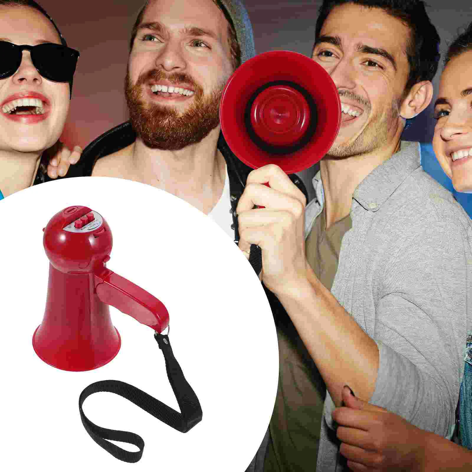 Portable Speaker Loudspeaker Megaphone for Sports Cheerleading Speakers Party Red Small Loudspeakers Bridegroom