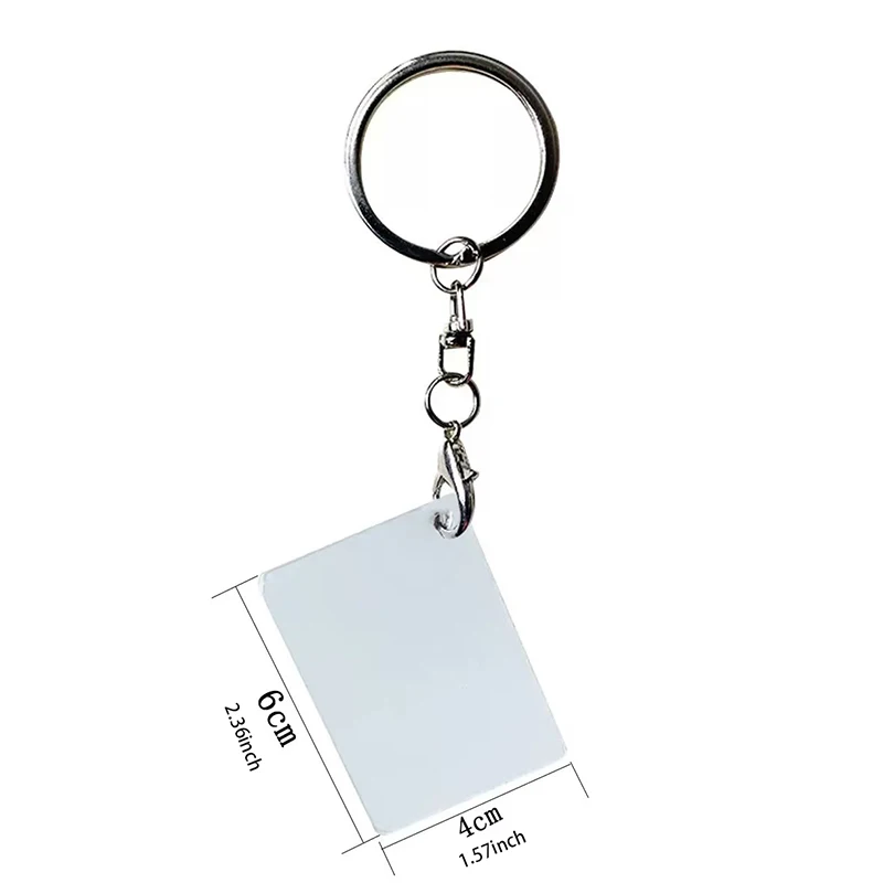 Personalized Custom Metal Keychain Heat Transfer Blank Keychain Double-Sided Printing Aluminum Alloy Plate Keychain Photo Gift