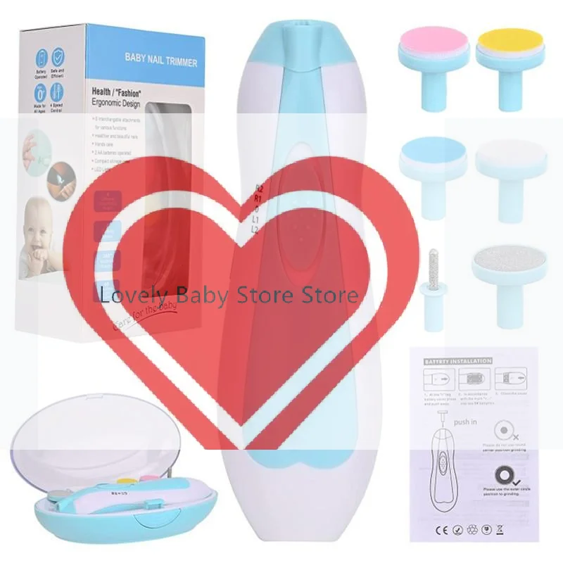 

Электрическая машинка для стрижки ногтей для младенцев с LED-подсветкой, набор для ухода за малышом, 4 скорости регулировки, низкий уровень шума