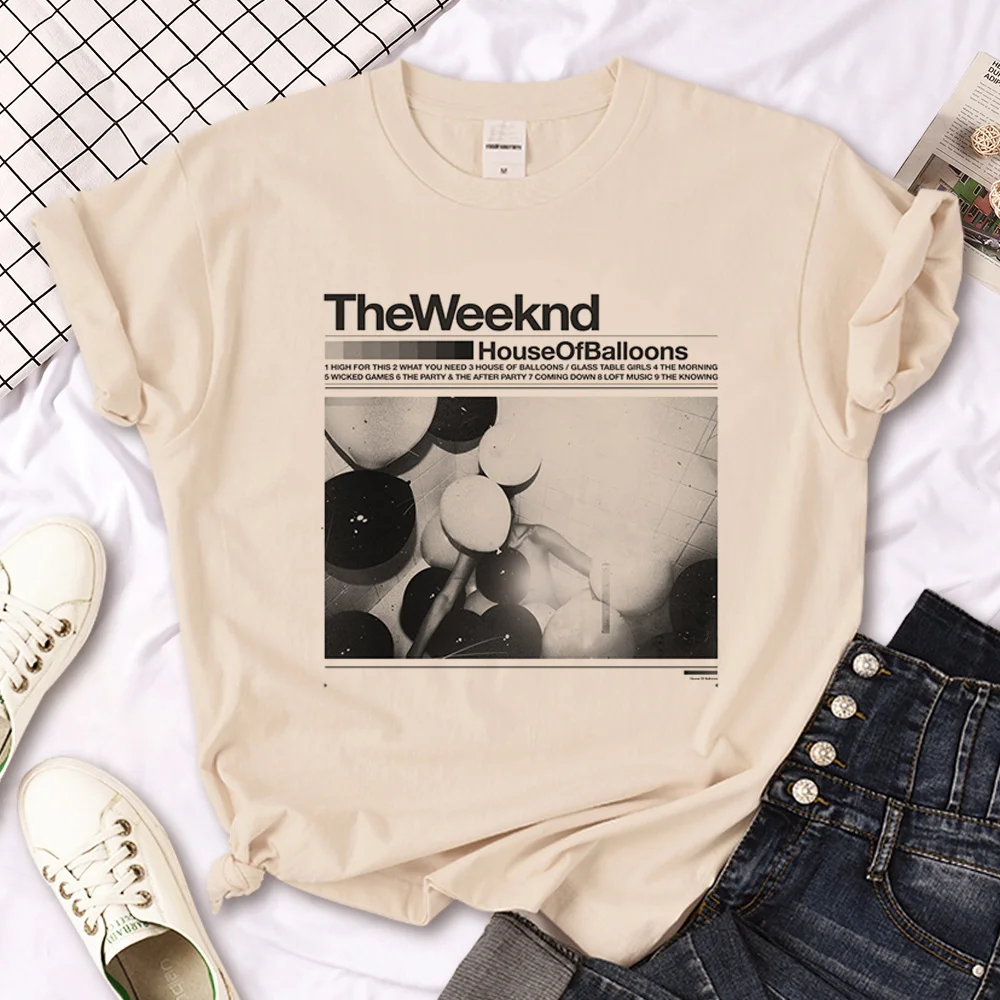 the Weeknd t shirt men anime designer Japanese top male anime funny y2k clothes