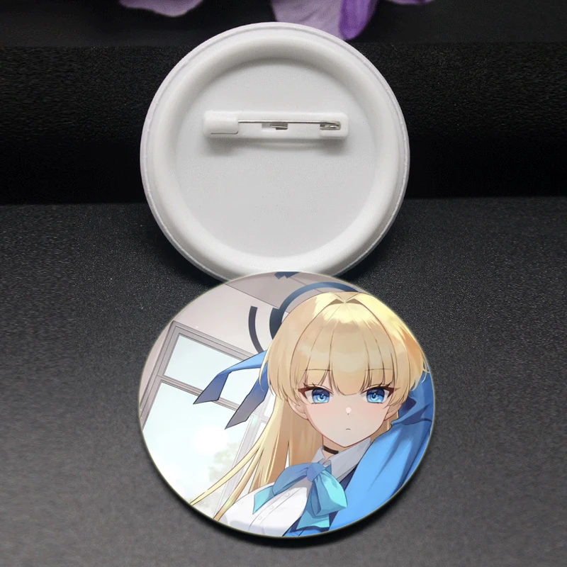 Anime Azur Lane Button Pins USS Laffey Hornet Cartoon Badge Round Creative Brooches for Backpack Jewelry Accessories Gifts