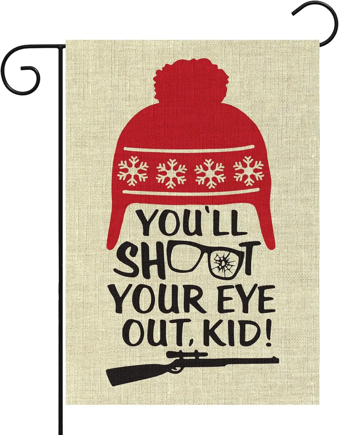 Funny Christmas Garden Flag Decor - Novelty Christmas Movie Burlap Yard Signs for Outdoor Vertical Double Sided Readable Hou GGO