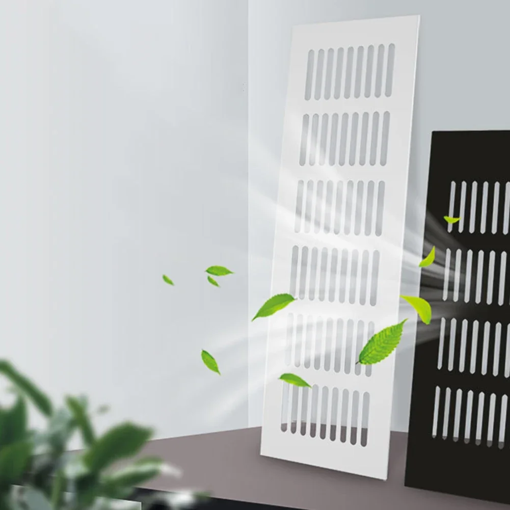 1pcs 80mm Wide Vents Perforated Sheet Aluminum Alloy Air Vent Cabinet Wardrobe Ventilation Grille Vents Grille Ventilation-Cover