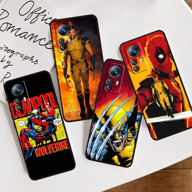 Marvel Wolverine Anime For Xiaomi Mi 14 13T 13 12T 12 11T 11i 11 10T 10 Pro Lite Ultra 5G Black Funda Phone Case