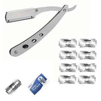 Manual Shaves Blades Foldable Straight Safety Razor Men Stainless Steel Shaving Razor…