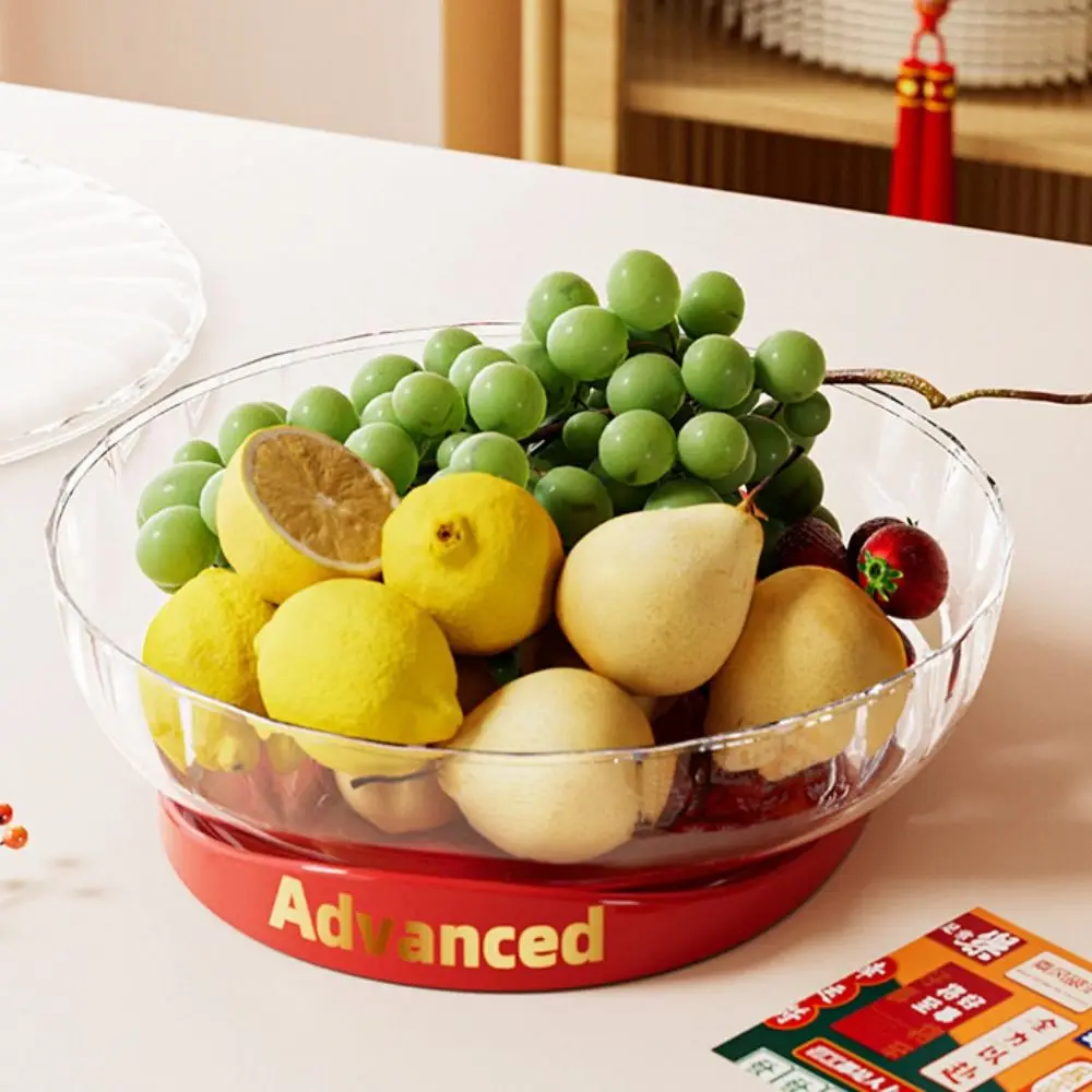 

Plastic Rotating Dry Fruit Tray Large Capacity Moisture-Proof Fruit Plate Candy Box with Lid Divided Snack Dried Fruit Plate