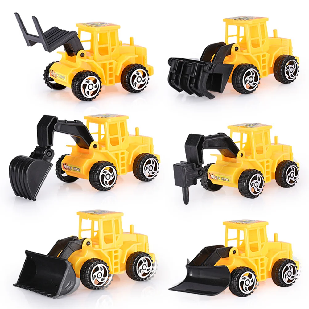 

12 Pcs Party Supplies Engineering Truck Toy for Cake Decor Toys Birthday Toppers Car Decoration Child